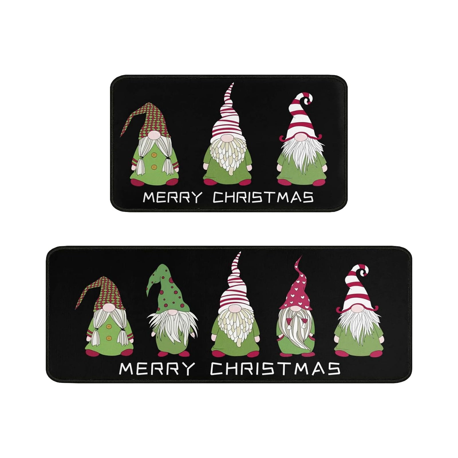 2 Pcs Christmas Door Mats Kitchen Rugs And Mats Decoration Front Door