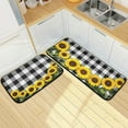 thumbnail image 1 of 2 Pcs Christmas Kitchen Rugs and Mats for Floor Christmas Snowflake Blue Non Slip Kitchen Mats Sets Merry Christmas Decorations Winter Runner Rug Xmas Decor 20"x28"+20"x47", 1 of 1
