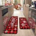 thumbnail image 1 of 2 Pcs Christmas Kitchen Rugs and Mats for Floor Non-Slip Backing Mat Merry Christmas Kitchen Decor Anti Fatigue Kitchen Rug Sets with Runner Xmas Decor (Christmas 04, 17"x47.2"+17"x30"), 1 of 6