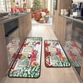 thumbnail image 1 of 2 Pcs Christmas Kitchen Rugs and Mats for Floor Non-Slip Backing Mat Merry Christmas Kitchen Decor Anti Fatigue Kitchen Rug Sets with Runner Xmas Decor (Christmas 03, 17"x47.2"+17"x30"), 1 of 6