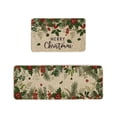 thumbnail image 1 of 2 Pcs Christmas Kitchen Rugs Set – 16×24 in & 16×48 in Non-Slip Floor Mats for Kitchen Sink, Entryway, Laundry, Holiday Home Decor, 1 of 5