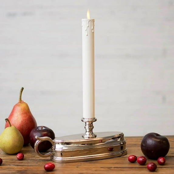 2 Pcs Christmas Lights Luminara Window Candle Battery Operated Timer Moving Flame Nickel