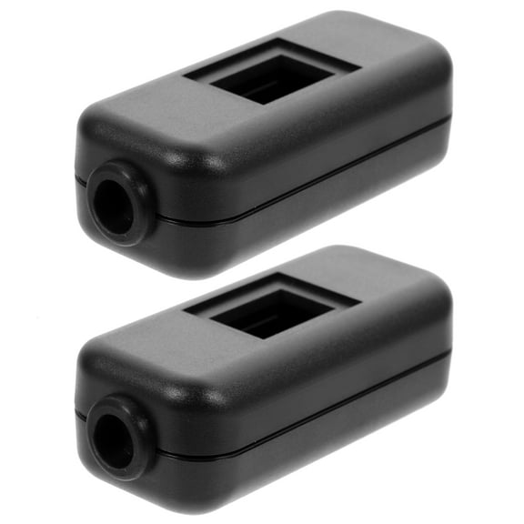 Raindrops Waterproof Socket Cover Black 2Pcs 3.0X1.4X1.0In