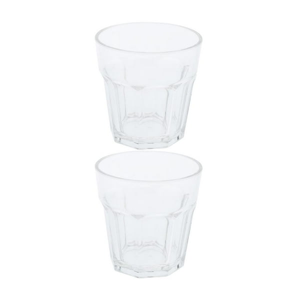2 Pcs Clear Acrylic Tumbler Cup for  Pub Mug 210ml Easy