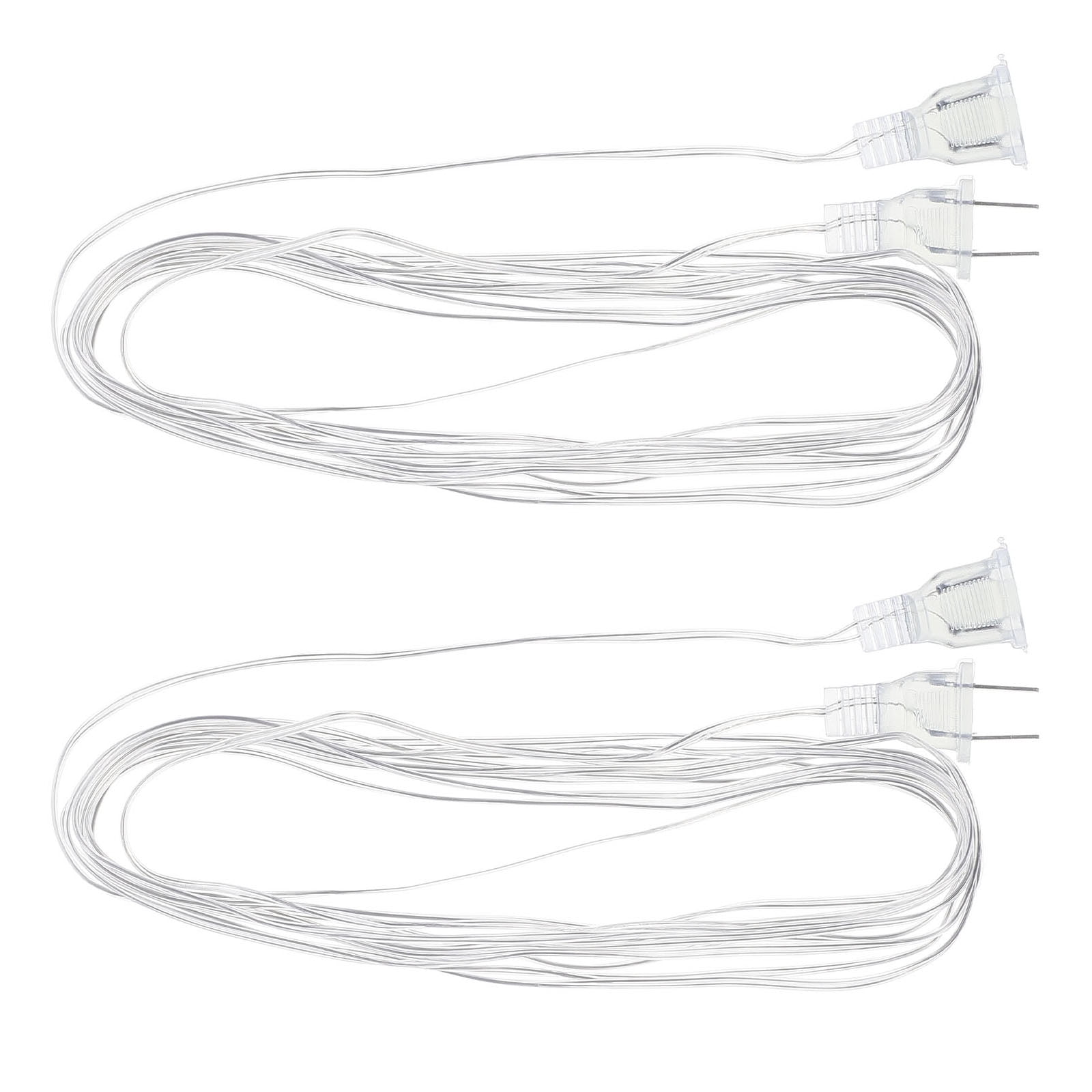 2 Pcs Clear Extension Cord Christmas Light Extender String Light