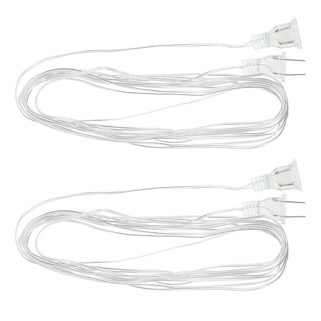 2 Pcs Clear Extension Cord Christmas Light Extender String Light