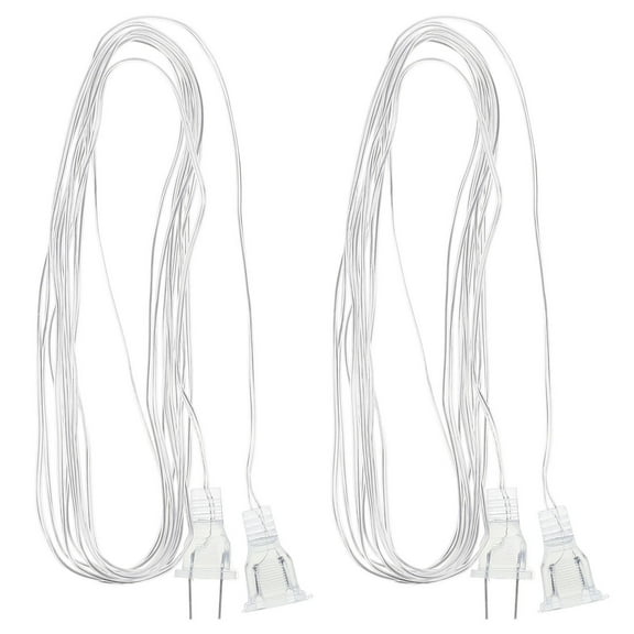2 Pcs Clear Extension Cords Invisible Extension Cord Christmas Light Extension For Indoor Outdoor With US Plug WUNNO