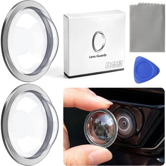 2 Pcs Clear Rear View Backup Car Camera Lens Protector All-Round Car Backup Camera Protective Sticker, Anti-Scratch Waterproof Easy Stick Installation