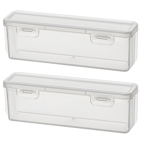 2 Pcs Clear Spectacle Cases Glasses Case Travel 18.00X6.00X4.80CM Transparent