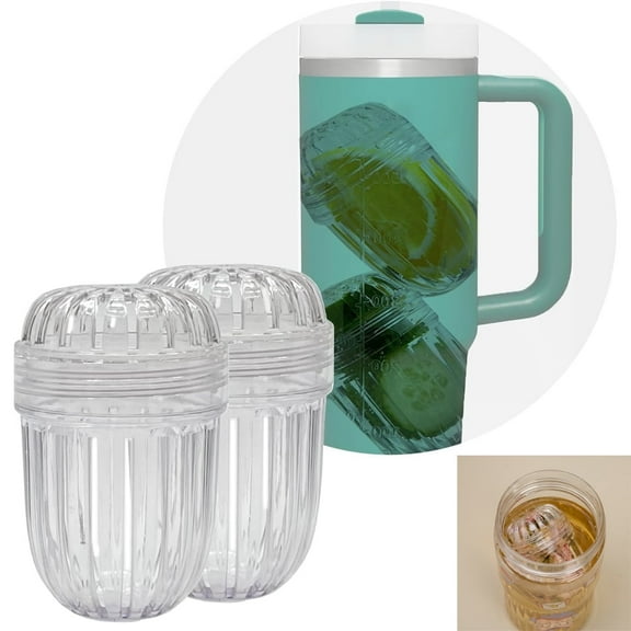 2 Pcs Clear Tea Infuser Ball,Tutuviw Tea Infuser Strainer,Plastic Mesh Tea Ball,Filters for Fruit,Tea Basket Coffee Filter,Tea Diffuse Tea Leaves Infuser Strainer Filters (3.1 x 2in)