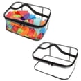 thumbnail image 1 of 2 Pcs Clear Toy Storage Bags,2 Pcs Toy Bag with Double Handle,Waterproof Puzzle Storage Bags,PVC Toy Organizer Bags Case,Toy Storage Pouch for Building Blocks Board Games Small Toys,Topboutique, 1 of 5