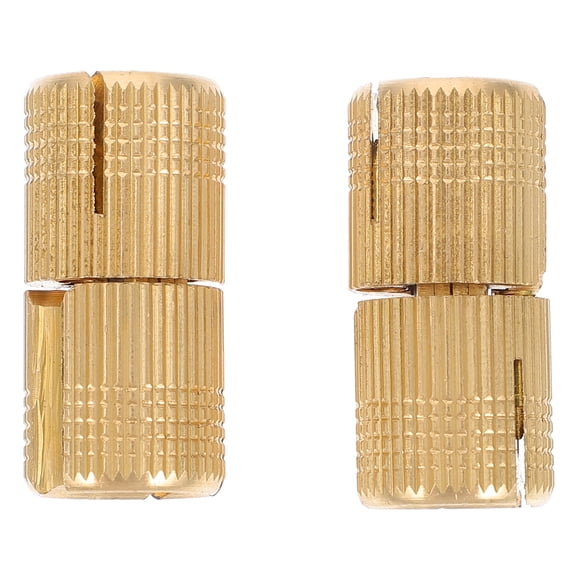 OUNONA 2pcs Copper Rotating Pivot Hinges for Hidden Doors Home Furniture (12mm)