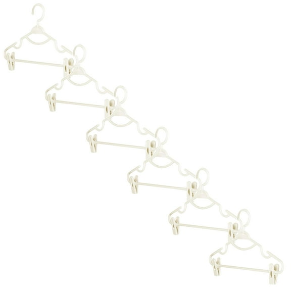 2 Pcs Clothes Hanger, Clothes Hangers with Clips, Space Saving Plastic Skirt Hangers with Clips and Swivel Hooks for Bedroom