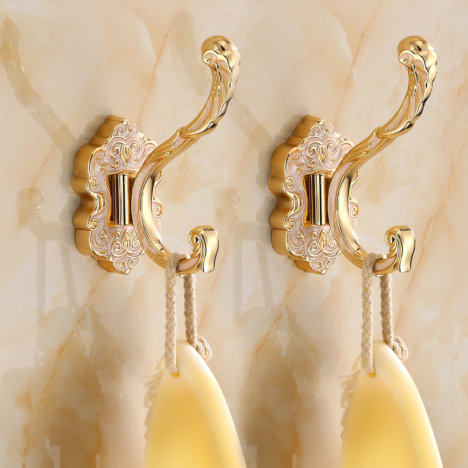 2 pcs Coat hook, elegant gold practical hook in vintage style wall ...