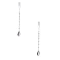 thumbnail image 1 of 2 Pcs Cocktail Mixing Spoon, Stainless Steel Mixing Spoon, Spiral Pattern Bar Cocktail Shaker Spoon 12.4", 1 of 6