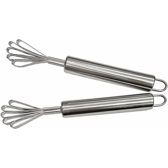 2 Pcs Coconut Meat Removal Scraper Tools, Stainless Steel Coconut Grater & Scraper, Multi-Purpose Melon Slicer, Fish Scaler, Fruit Peeler, Coconut Shell Opener, Kitchen Grater, Silver