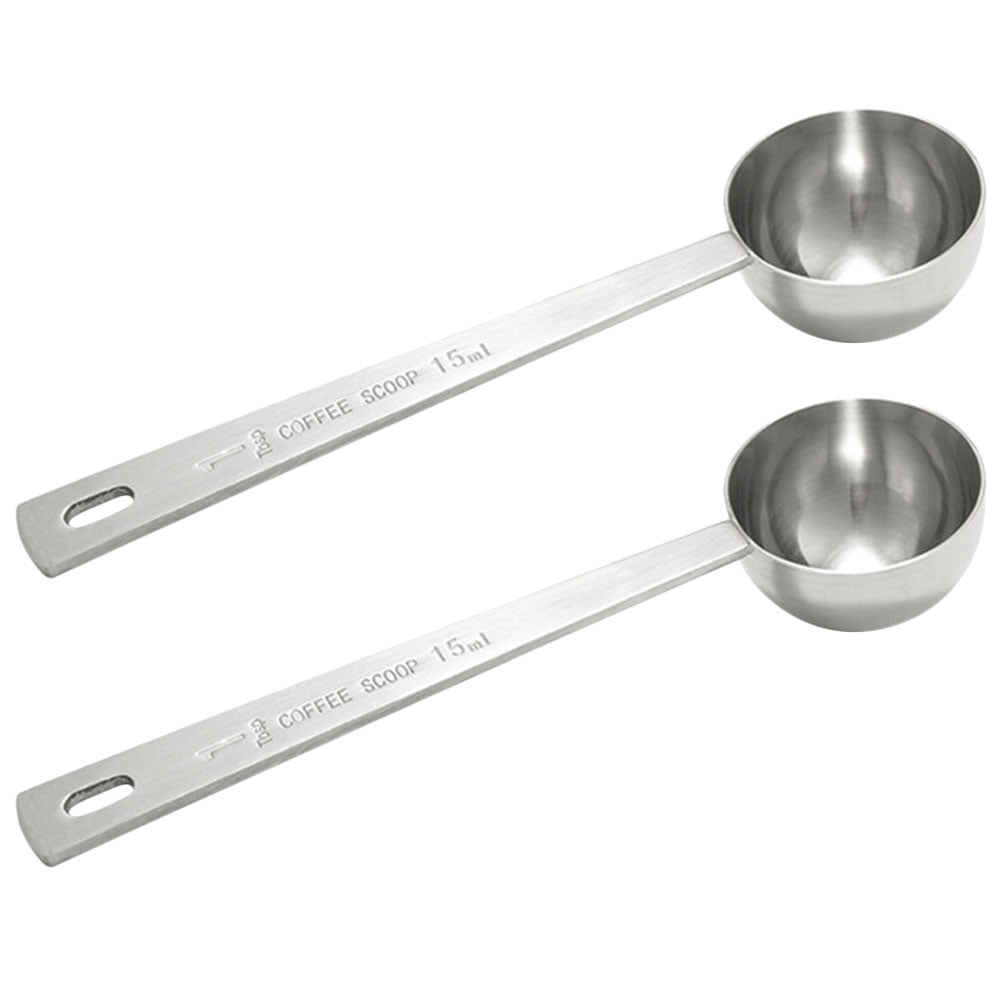 2 Pcs Coffee Measuring Spoon Spoons Table Scoop Bean Measure with Scale