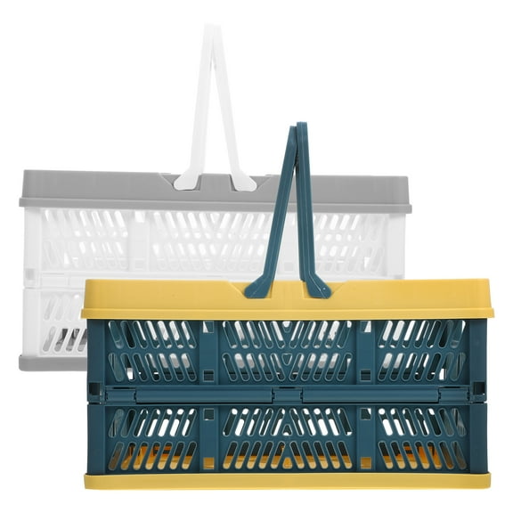 WRISTBIQUE Folding Storage Bin Rectangular 2Pcs For Household Users Daily Life 11.71X7.74X6.13In