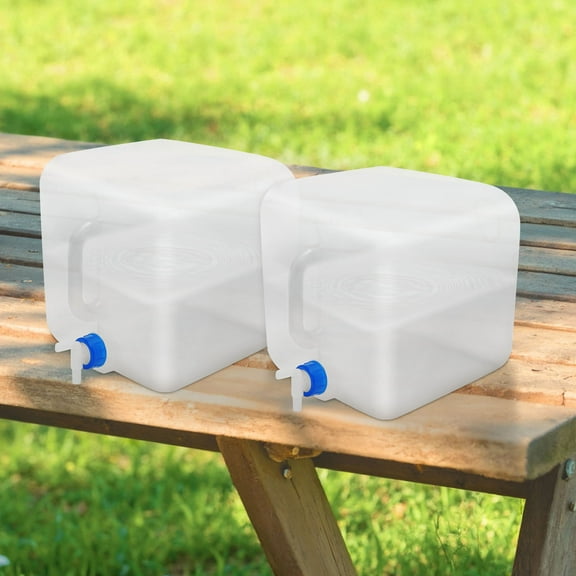 2 Pcs Collapsible Water Container with Spigot 20L Portable Camping Water Container Practical Emergency Survival Kit for Outdoor Hiking Biking Picnic