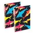 thumbnail image 1 of 2 Pcs Colorful Sharks Spiral Notebooks 60 Sheets 120 Pages A5 Journal Notepad 8.3x5.7 Inch Thick Adjustable College Ruled Paper, 1 of 8