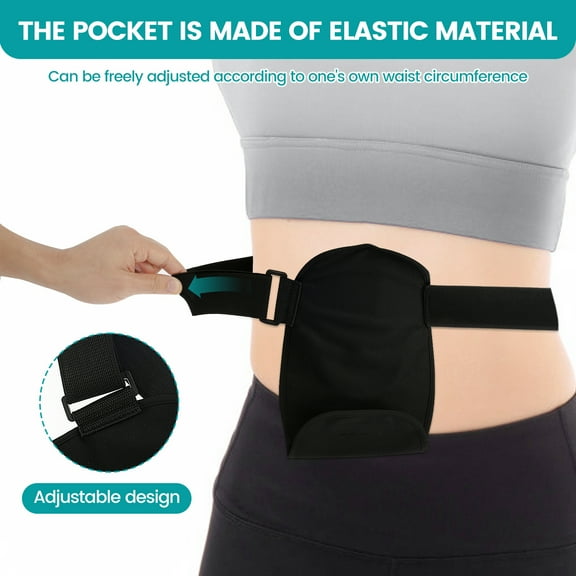 2 Pcs Colostomy Bag Covers Waterproof Ostomy Bag Covers Adjustable Ileostomy Bag Covers Reusable Ostomy Pouch Covers Lightweight Stoma Pouch Cover for Women Men Black