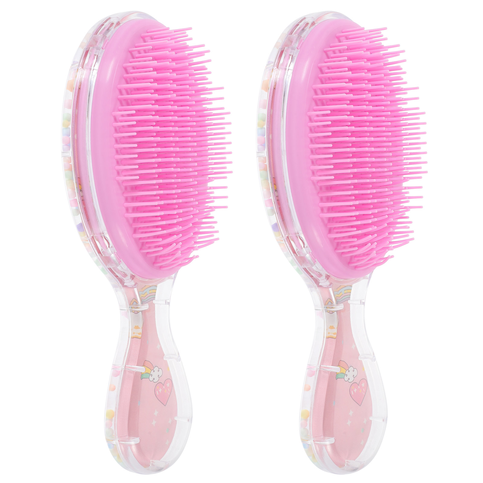2 Pcs Comb Combs for Kids Decorative Hair Brush Bristles Baby Detangler Little Girl Shell Teeth