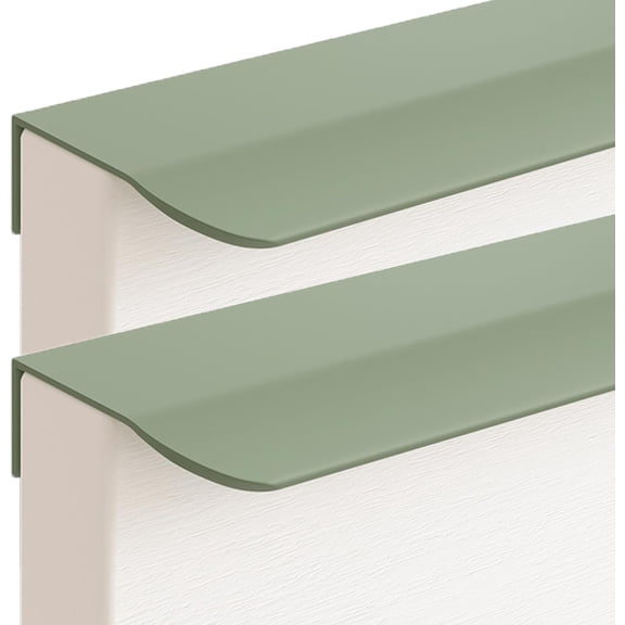 2 Pcs Concealed Pull Aluminium Alloy Kitchen Cupboard Handles Furniture Sliding Door Handle Finger Edge Pull Invisible Door Knob Cabinet Handle Drawer Handles