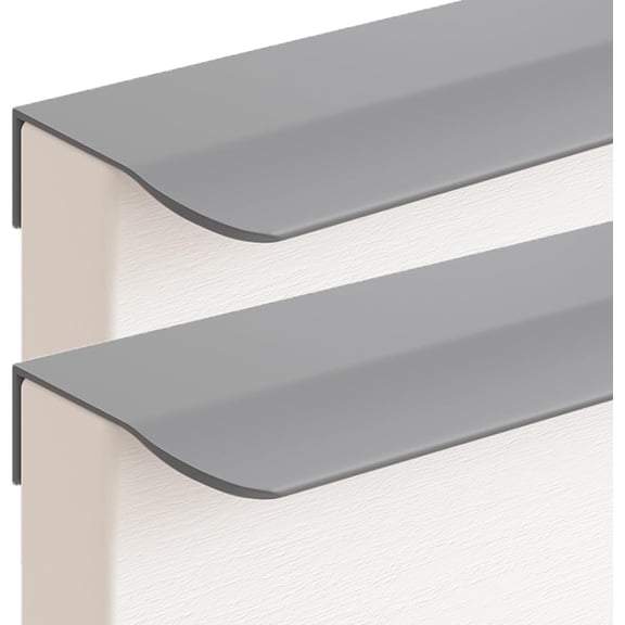 2 Pcs Concealed Pull Aluminium Alloy Kitchen Cupboard Handles Furniture Sliding Door Handle Finger Edge Pull Invisible Door Knob Cabinet Handle Drawer Handles