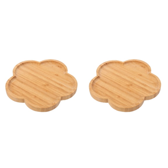 2 Pcs Confectionery Plate Yellow Large Serving Platters Dessert Trays