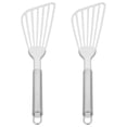 thumbnail image 1 of 2 Pcs Cooking Accessory Kitchen Supply Double Spatula Flipper Camping Pot Silver, 1 of 1