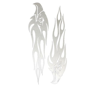 2 Pcs Cool Reflective Sticker Eagle Flame Pattern Decal Logo Car Bicycle Scooter