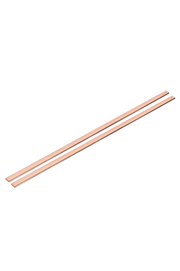 2 Pcs Copper Flat Bar, 1/16" x 3/16" x 13'' C110 Solid Copper Bus Bar Stock Plate