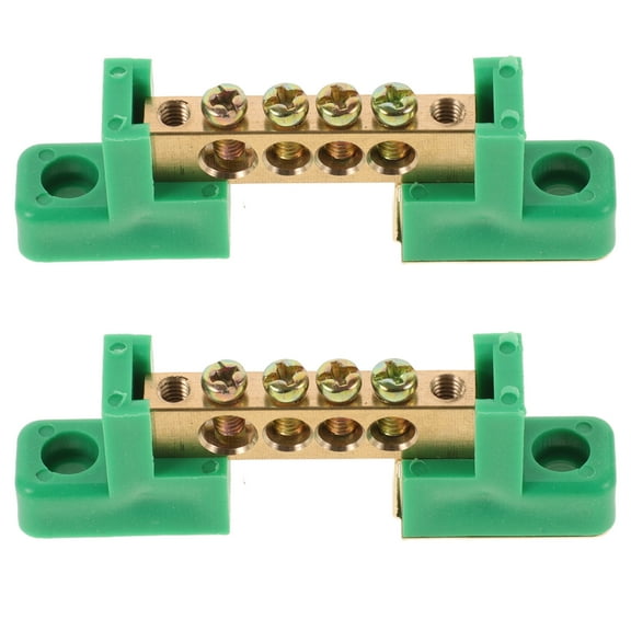 2 Pcs Copper Terminal Grounding Rods Electrical Grounding Bars Ground Bar Kits Copper Ground Bar Ground Rod