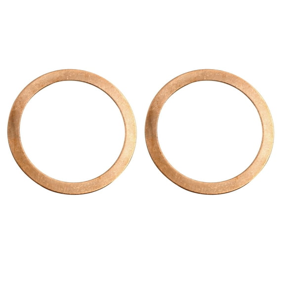 2 Pcs Copper Tone Parts Washers Sealing Rings 45mm Inner Diameter for Car