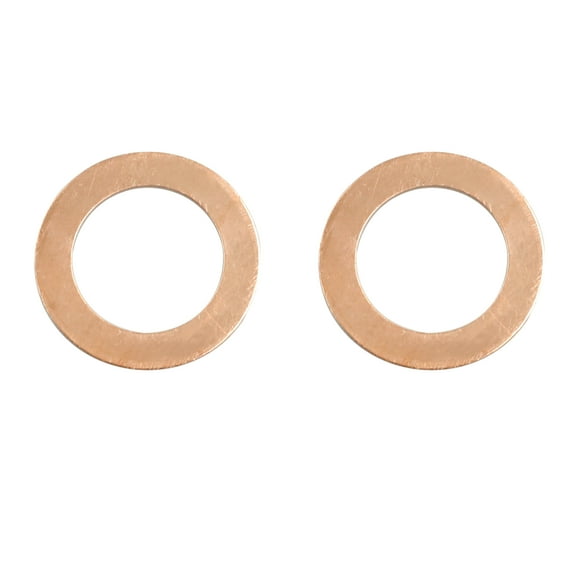 2 Pcs Copper Tone Parts Washers Sealing Rings Retainers 26mm Inner Diameter