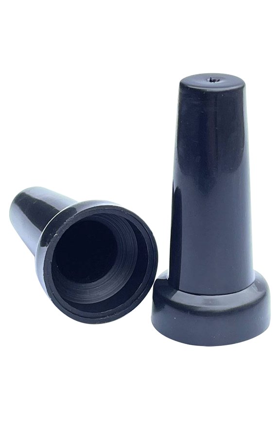 2 Pcs Umbrella Repair Tips Accessories Macrame Cord Decor Rhinestone Man Black