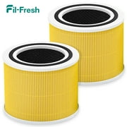 Fil fresh 2 Pcs Core 300 Replacement Filter, Replacement for LEVOIT 300 and Core 300S Air Purifier, Ideal for Pet Care, H13 True HEPA Filters and Activated Carbon, Replace Core 300-RF-PA