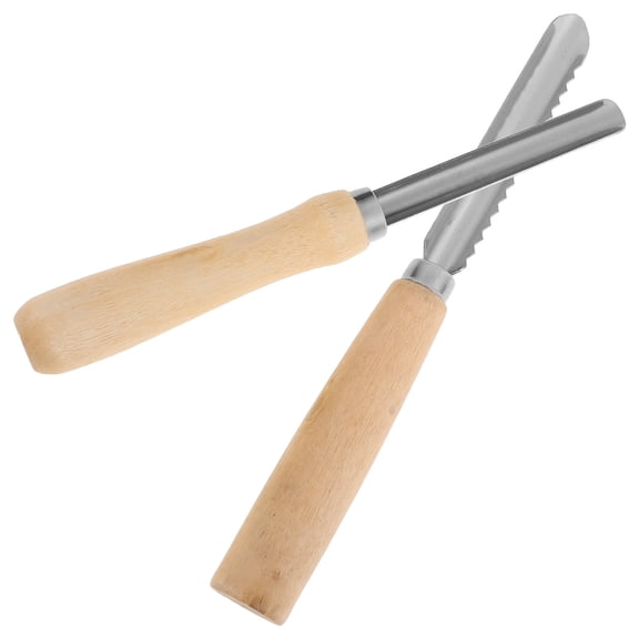 2-Piece Fruit and Vegetable Corer Set with Serrated and Smooth Core Removers, Multifunctional Kitchen Tool for Easy Pitting and Preparation