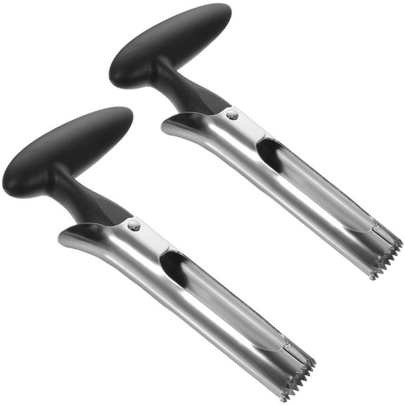 2 Pcs Corer Stainless Steel Pear Remover Fruit Tool Household Pineapple Strawberry Huller