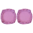 thumbnail image 1 of 2 Pcs Corn Kernel Split Office Chair Cover Simple Style Rotating Slipcover light purple, 1 of 9