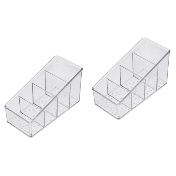 2 Pcs Cosmetic Storage Box Cups Stemware Mini Silverware Office