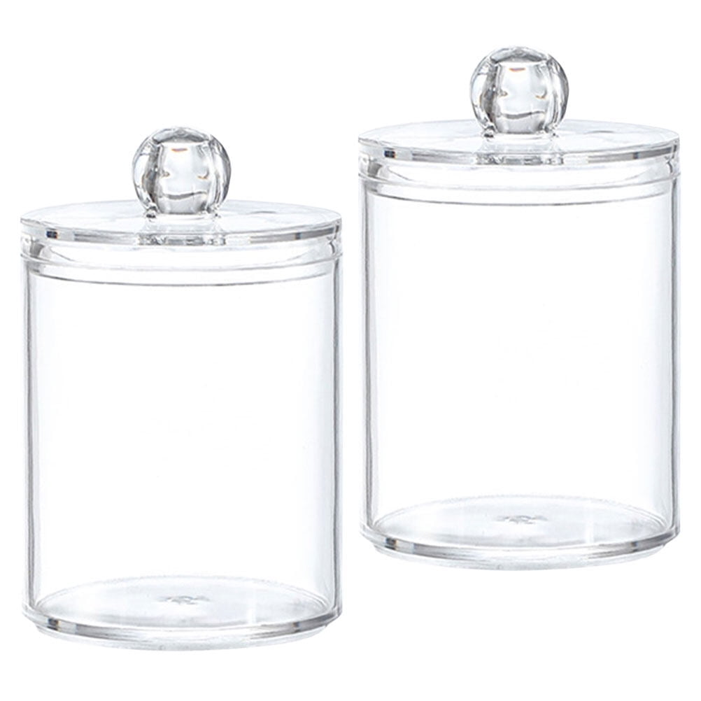 2 Pcs Cotton Ball Storage Box Cotton Swabs Desktop Storage Case