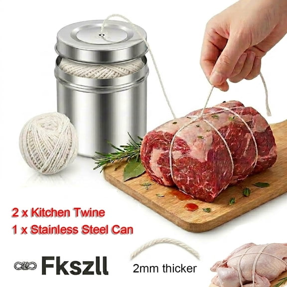 Fkszll 2 Pcs Cotton String Balls Cooking Strings Garden Twine Kitchen Butchers Twine for Meat Tying Baking Roasting DIY Project Craft Art