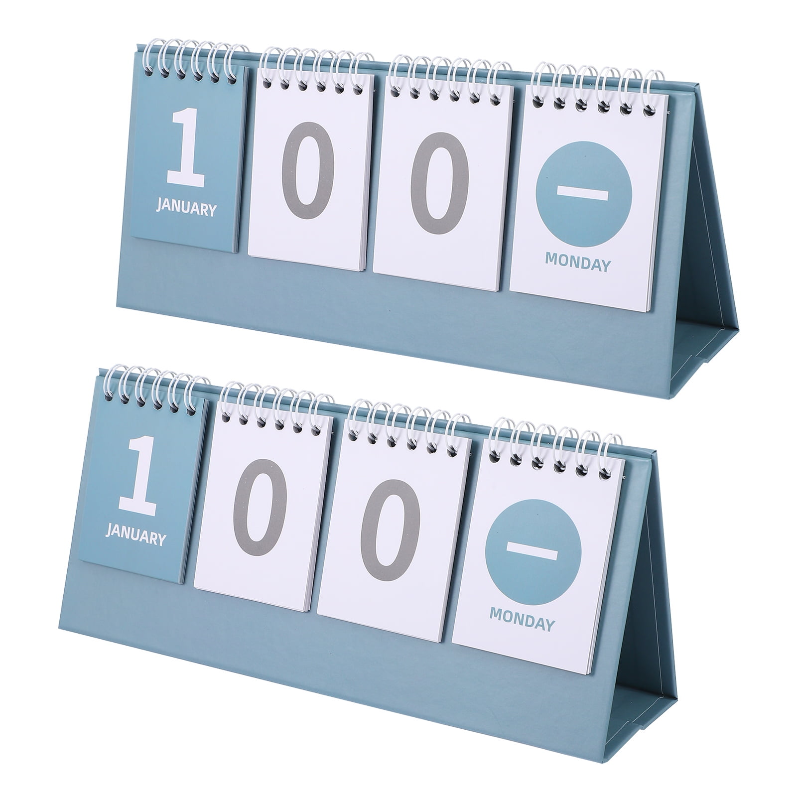 2 Pcs Countdown Desk Calendar Office Decor Table Planner Paper Dining 