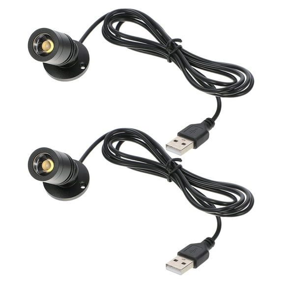 2 Pcs Counter Small Spotlight 4.30X2.90X2.90CM Black