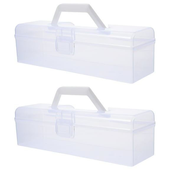 2 Pcs Craft Storage Organizer Calligraphy Tool Box for Art Supplies