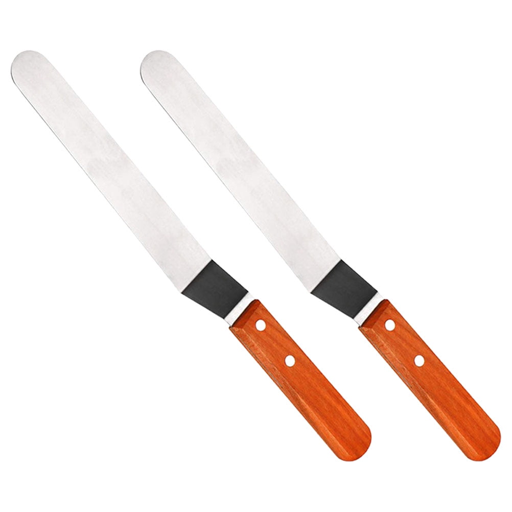 2 Pcs Cream Spatula Cake Decorating Tools Cheese Frosting Cookie Peanut