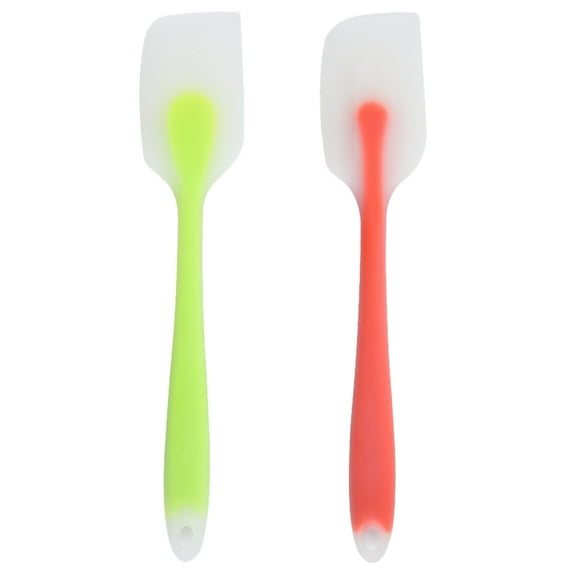 2 Pcs  Cream Spatula Spachella Silicone Small Rubber Cake Nonstick Spatulas