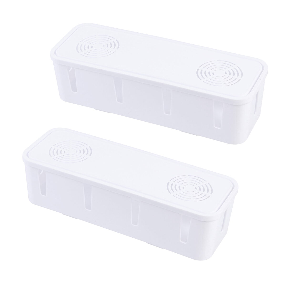 2 Pcs Creative Power Cord Storage Box Power Strip Data Headset