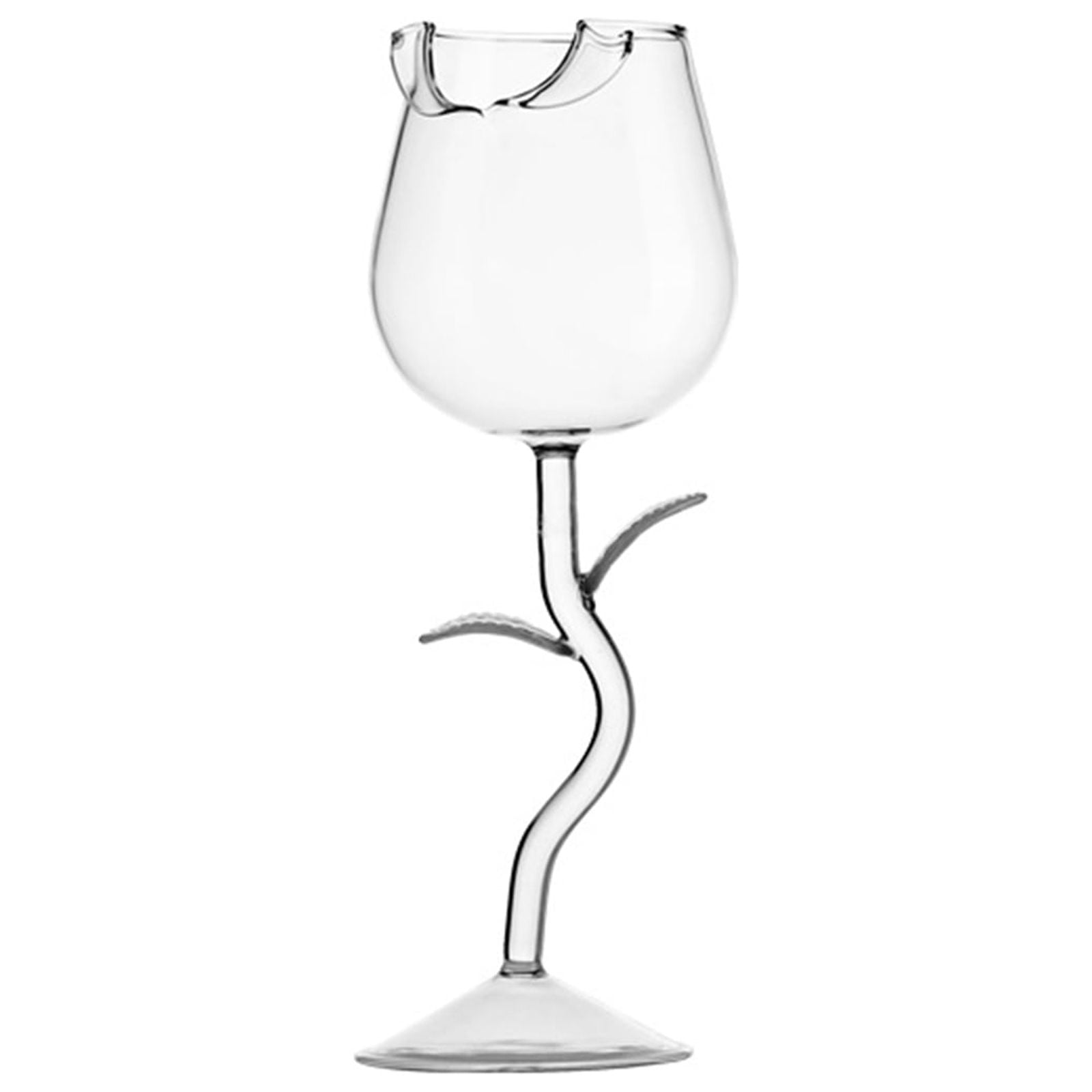 2 Pcs Creative Rose Flower Wine Glasses，Wine Glass Cocktail Glass，Red